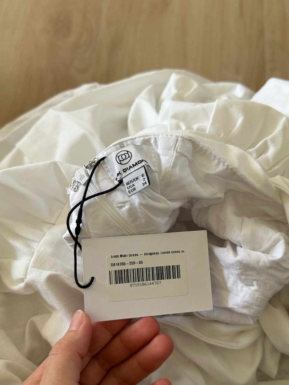 SHOWPO Trish Strapless Tiered Maxi Dress In White - Picture 7 of 7